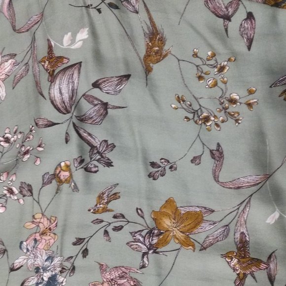 Lily Blake Birds and Flowers Bamboo Tie Up Top - Picture 6 of 11